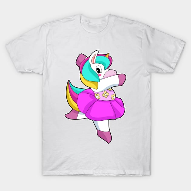 Unicorn Ballerina Ballet T-Shirt by Markus Schnabel